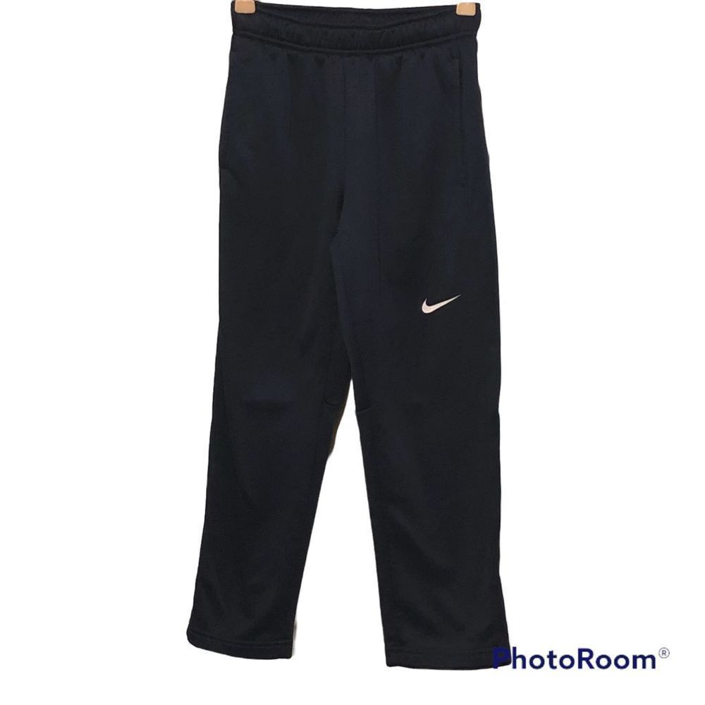 Nike Kids Athletic Navy Blue Drawstring Pants, Size Small.